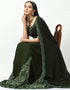 Olive Faux Georgette Lehenga Choli