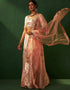 stylish light peach silk wedding style lehenga choli with light peach silk 2862-20035 Close-up View