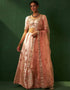 stylish light peach silk wedding style lehenga choli with light peach silk 2862-20035 Front View
