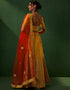 chic yellow ochre silk wedding style lehenga choli with yellow ochre silk 2862-20036 Front View