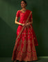 elegant lipstick red silk wedding style lehenga choli with lipstick red silk 2862-20038 Front View