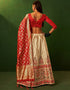 fashionable carmine pink silk wedding style lehenga choli with mandys pink silk 2862-20039 Front View