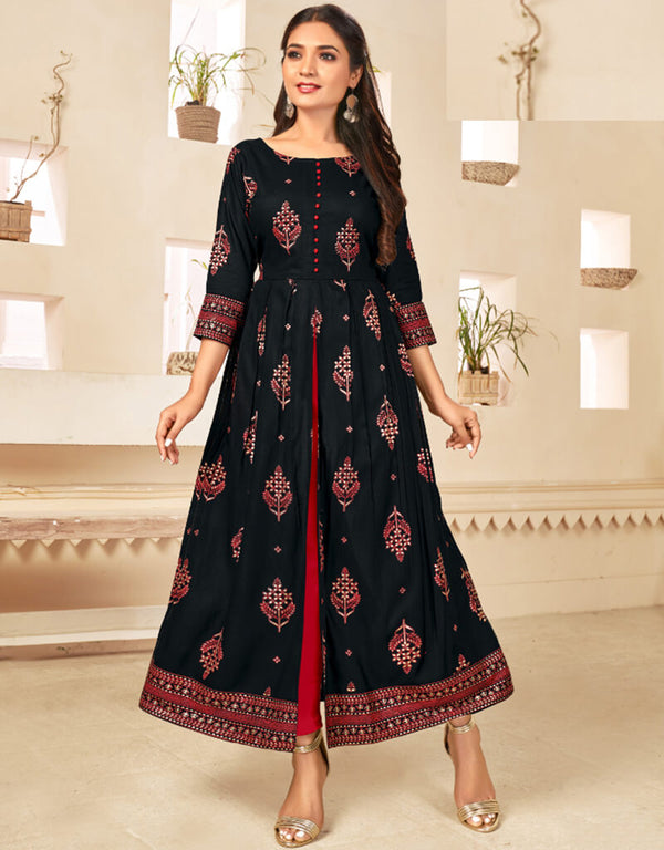 Woodsmoke Pure 14 Kg Rayon Pant Anarkali