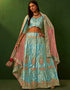 sophisticated cool grey silk wedding style lehenga choli with cool grey silk 2862-20042 Front View