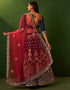 contemporary dark blue silk wedding style lehenga choli with dark blue silk 2862-20044 Front View