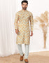 Readymade Kurta Payjama Wedding collection Harvest Gold Kurta Heavy Cotton Payjama Front View