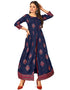 Navy Blue Heavy Designer Heavy 14 Kg Reyon Gown
