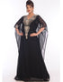 Women Black Georgette Hand Embroidery Party Wear Kaftan