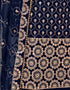 Navy Blue Palazzo style Salwar Suit Georgette Salwar Kameez in Embroidery, Stone & Lace Work Closure View