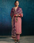 Pink Modal Silk Pant Suit Closure View