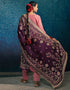 Pink Modal Silk Pant Suit Salwar Kameez