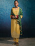 Yellow Modal Silk Pant Suit