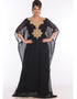 Modern Black Georgette Hand Embroidery Party Wear Kaftan