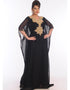 Modern Black Georgette Hand Embroidery Party Wear Kaftan