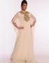 Dubai Off White Georgette Hand Embroidery Party Wear Kaftan