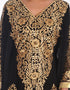 Modest Black Georgette Hand Embroidery Party Wear Kaftan