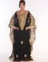 Modest Black Georgette Hand Embroidery Party Wear Kaftan
