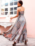 cloudy grey rayon trendy designer party wea readymade gown digital printed work details for gown ie-2101 Close-up View