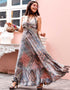 cloudy grey rayon trendy designer party wea readymade gown digital printed work details for gown ie-2101 Front View