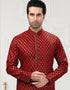 Maroon Kurta Cotton Printed Churidar Closure View