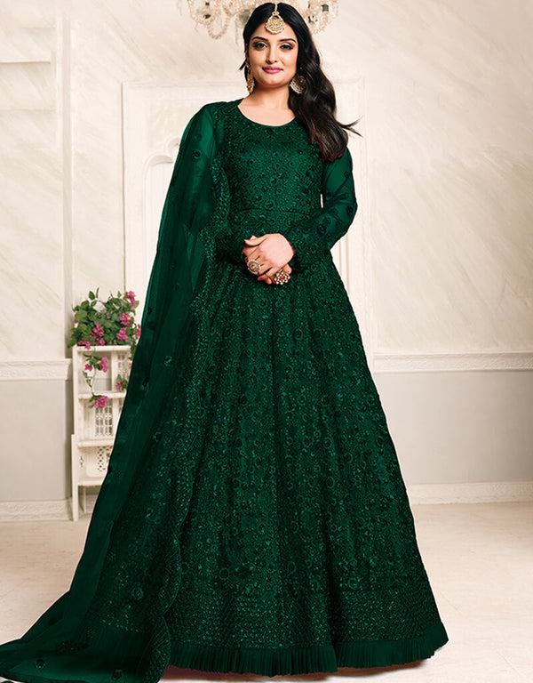 Green Net Anarkali Anarkali