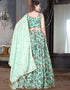 Traditional Party Wear Heavy Lehenga Choli Twilight Blue Weightless Lehenga Choli Front View