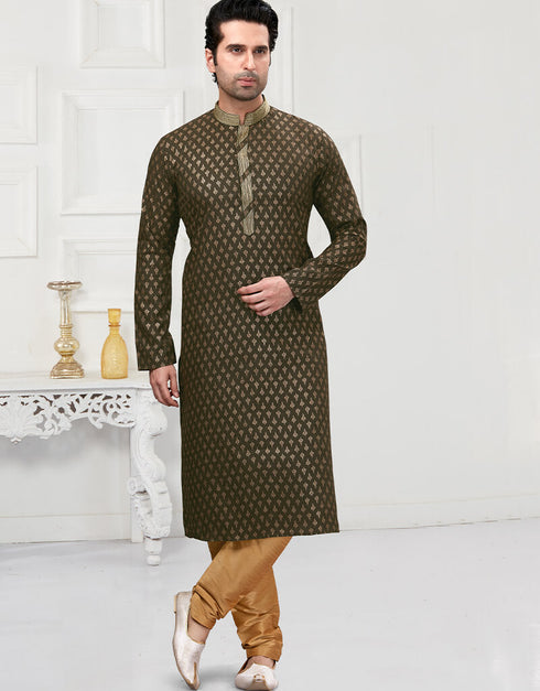 Mehndi Green Kurta Cotton Printed Churidar