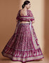 Exquisite Crochet Embroidered Lehenga Choli Collection Blue Chinon Lehenga Choli Back View
