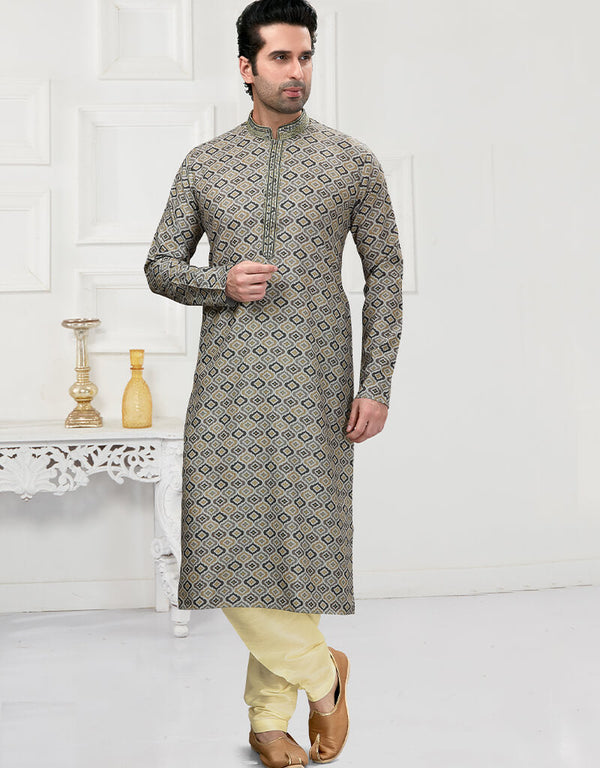 Multi Color Kurta Cotton Printed Churidar