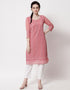 Pink Georgette Pant Straight