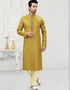 Mustard Yellow Kurta Cotton Printed Churidar
