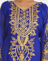Muslimah Royal Blue Georgette Hand Embroidery Party Wear Kaftan