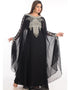 Modest Black Georgette Hand Embroidery Party Wear Kaftan