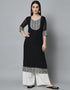 Black Georgette Palazzo Straight