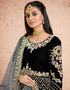 Black Velvet Anarkali Anarkali Back View