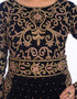 Black Georgette Hand Embroidery Party Wear Kaftan