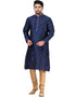 NAVY BLUE Kurta DUPION SILK Churidar