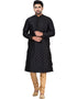 BLACK Kurta DUPION SILK Churidar