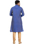 BLUE Kurta THREAD COTTON Churidar Closure View