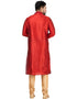 RED Kurta DUPION SILK Churidar Closure View