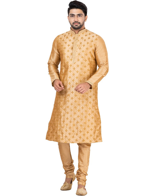 GOLD Kurta DUPION SILK Churidar