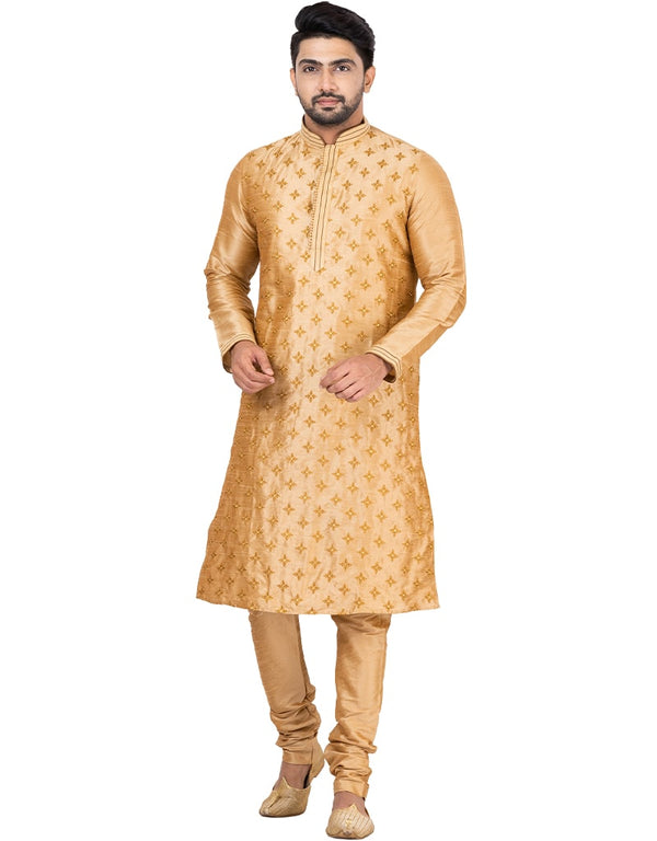 GOLD Kurta DUPION SILK Churidar