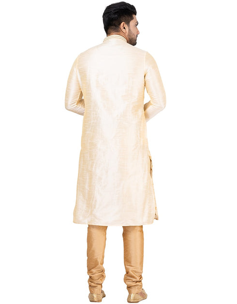 FAWN Kurta DUPION SILK Churidar Closure View