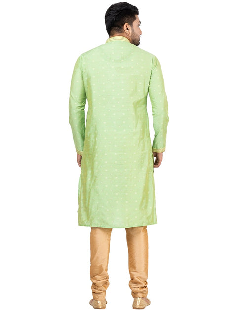 SEAGREEN Kurta THREAD COTTON Churidar Closure View