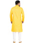 YELLOW Kurta COTTON LINEN Churidar Closure View