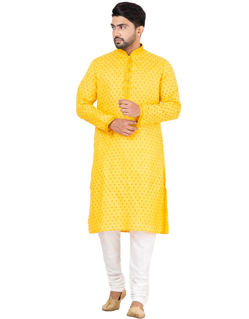 YELLOW Kurta COTTON LINEN Churidar