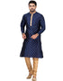 NAVY BLUE Kurta DUPION SILK Churidar