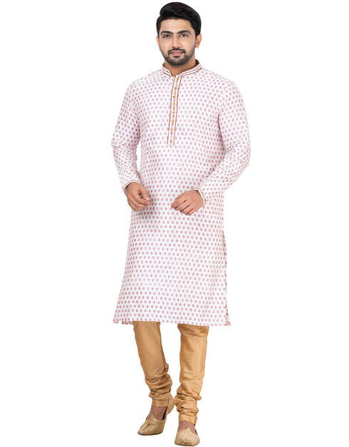 CREAM Kurta DUPION SILK Churidar