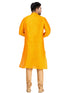 YELLOW Kurta DUPION SILK Chudidar Closure View