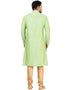 GREEN Kurta THREAD COTTON Churidar Closure View